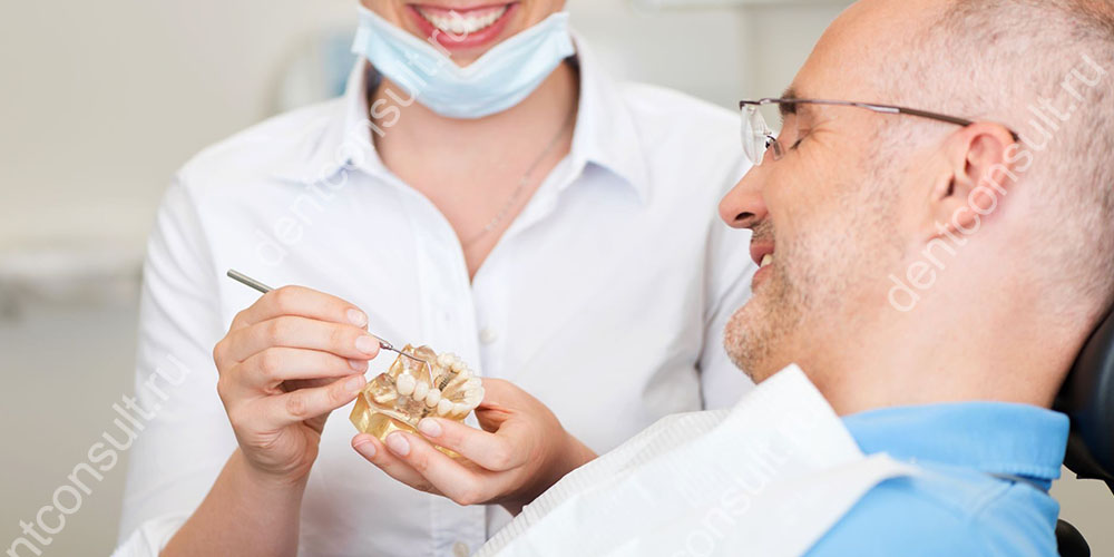 восстановление удаленных зубов с помощью имплантации и протезирования